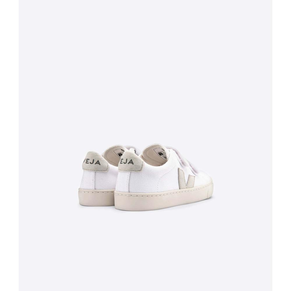 Veja ESPLAR CANVAS Kids' Sneakers White/Beige | CA 818QMA